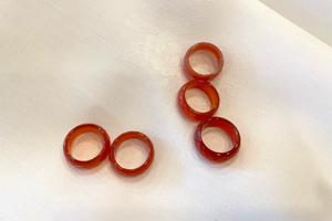 Genuine Burgundy Jade Ring