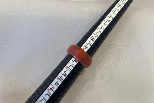 Genuine Burgundy Jade Ring