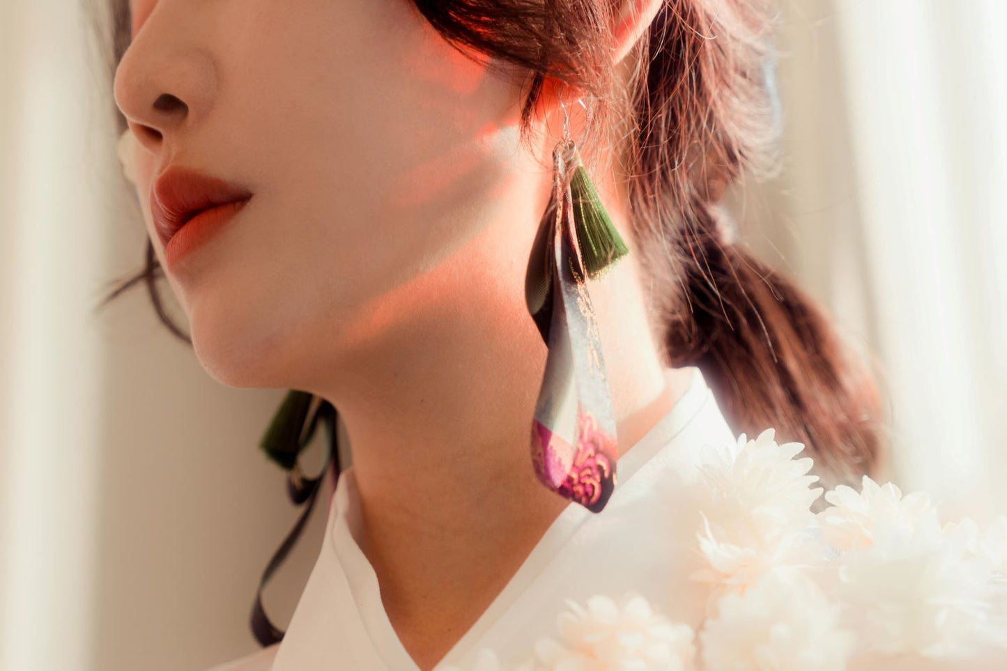 Black & Green Hanbok Earrings