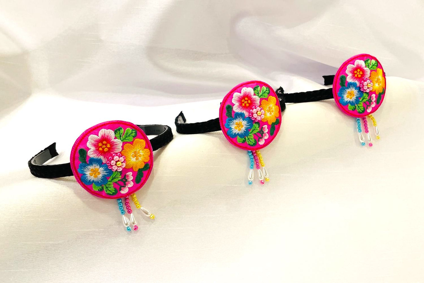Flower Patch Traditional Korean Embroidered Headband
