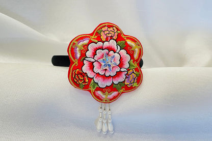 Cockscomb Traditional Korean Embroidered Headband