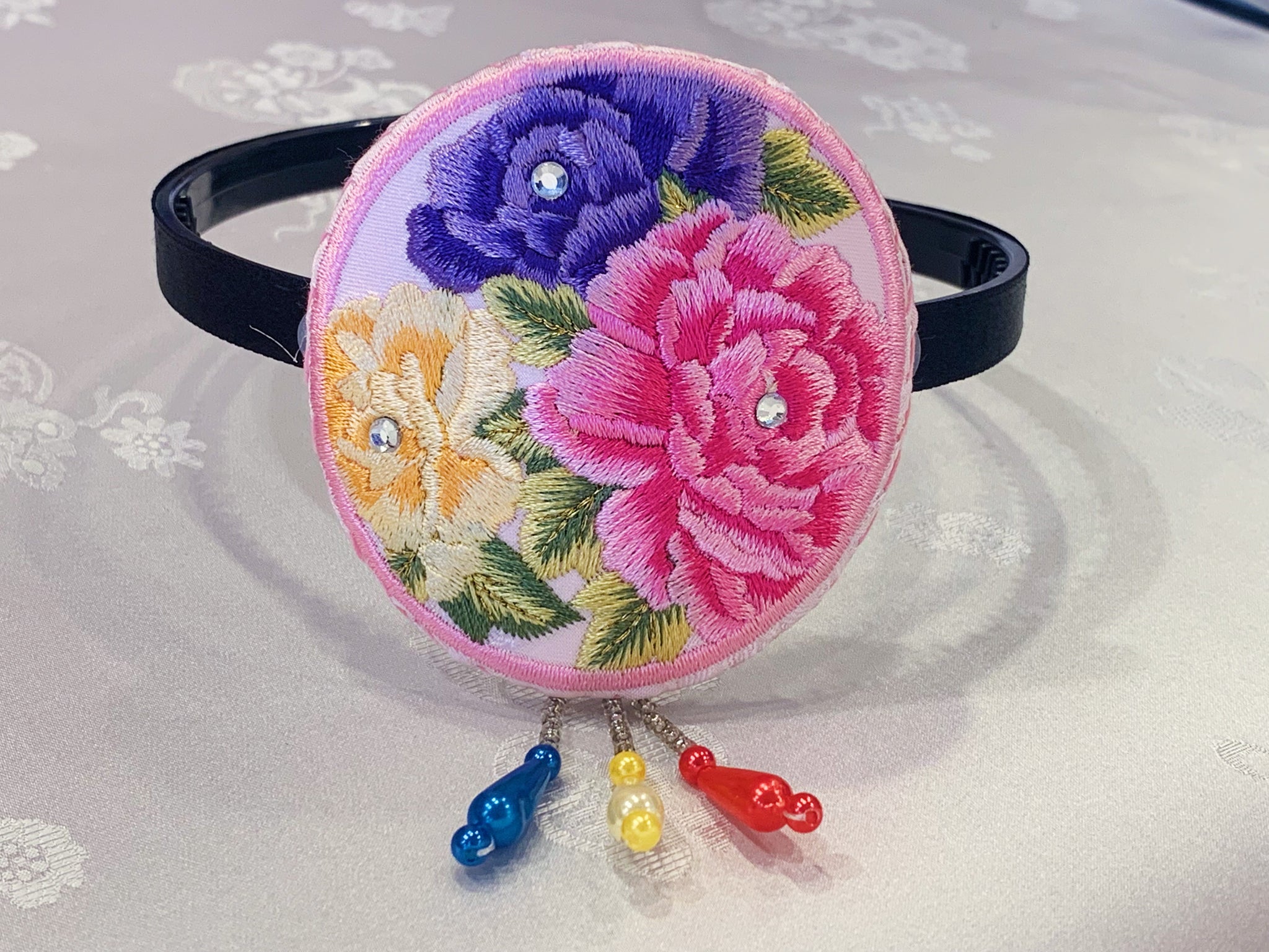 Rose Korean Traditional Embroidered Headband