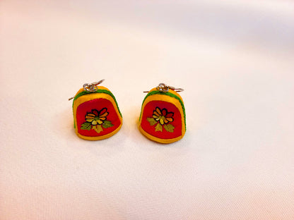 Hand Embroidered Thimble Earrings